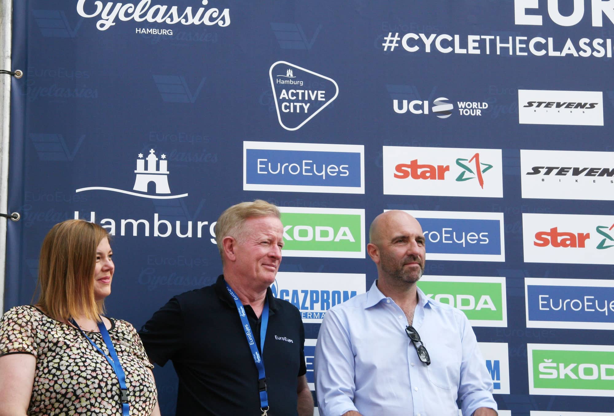 Katharina Fegebank, Dr. Jørn Jørgensen und Oliver Schieck während der Preisverleihung der Profis